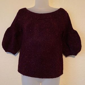 Burgundy Boat Neck Sweater